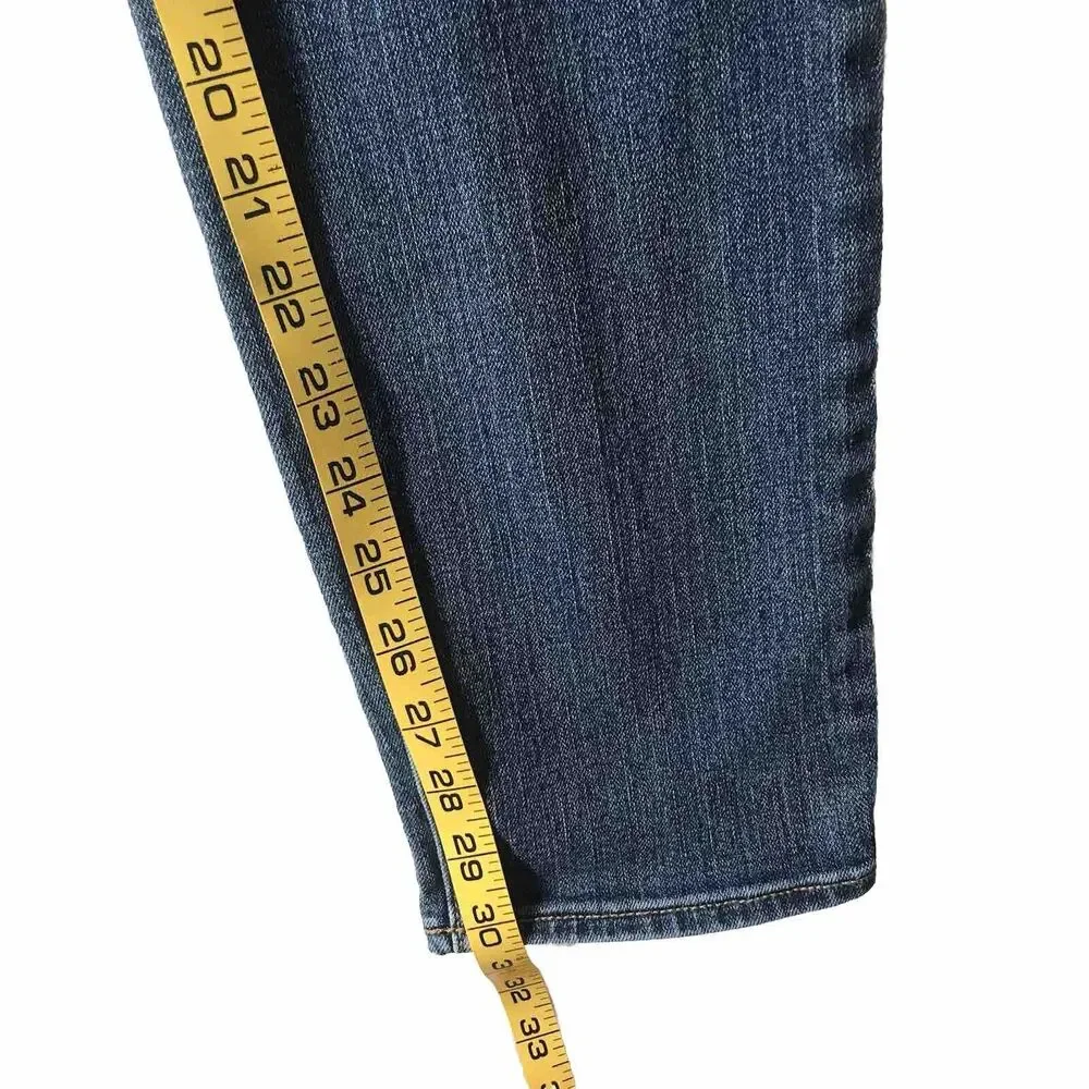 Old Navy Maternity Jeans Dark Wash Stretch Full Panel Skinny SZ 6 Distressed 30”